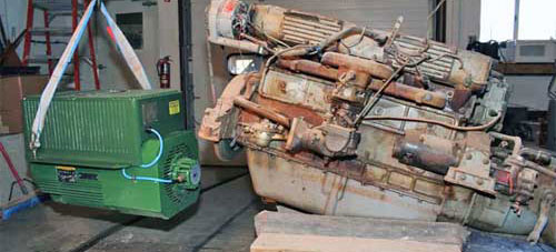 Replacing an old diesel engine with an Elco electric inboard motor